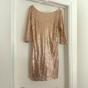 Gold Sequin Dress